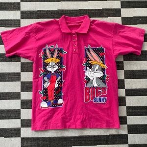 1996 Bugs Bunny pink polo